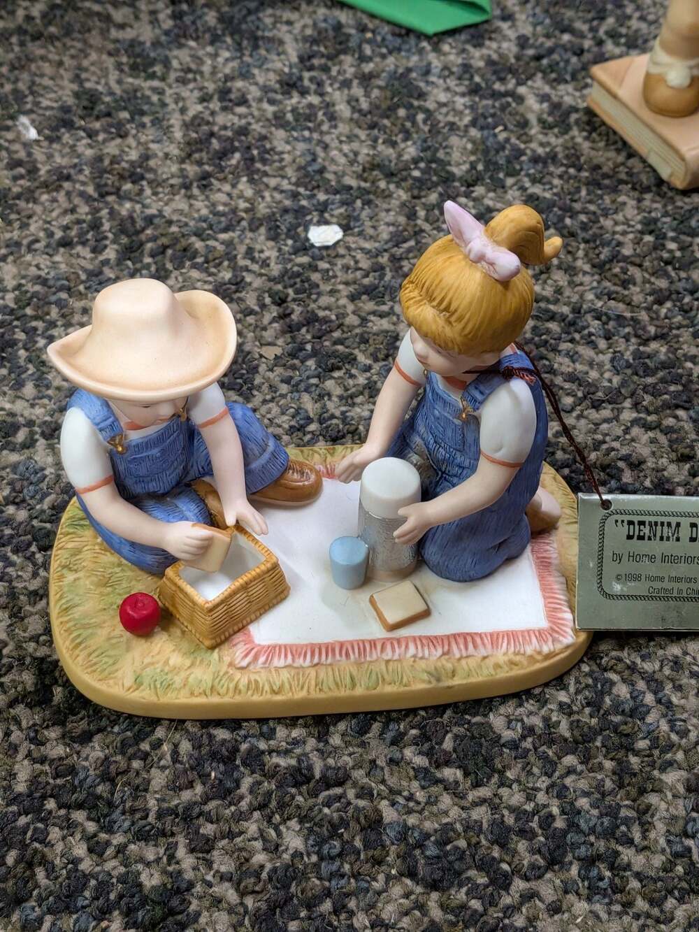 Home Interiors Denim Days The Picnic Figurine #15321